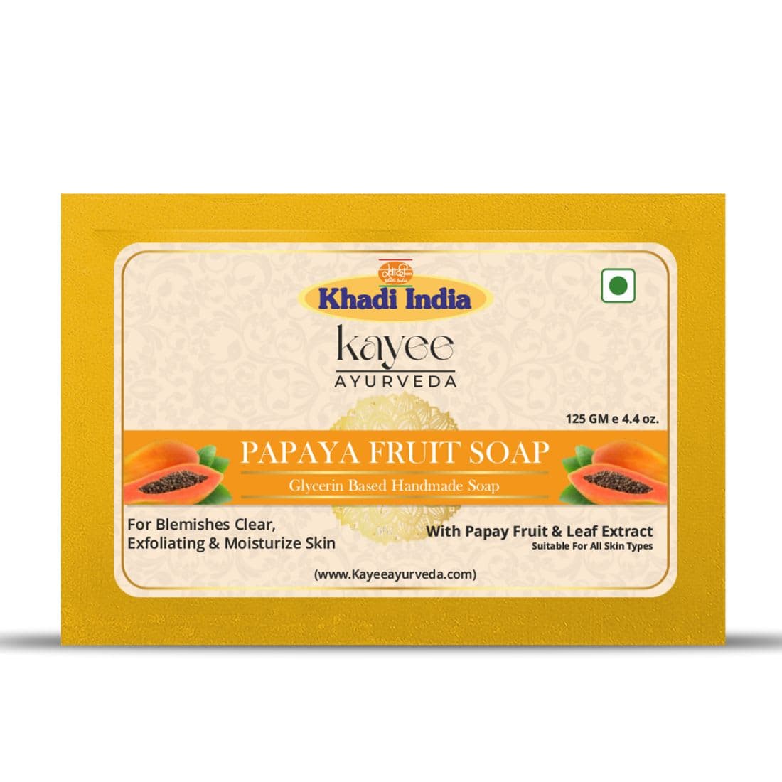 Kayee Ayurveda Khadi Papaya Soap 125gm