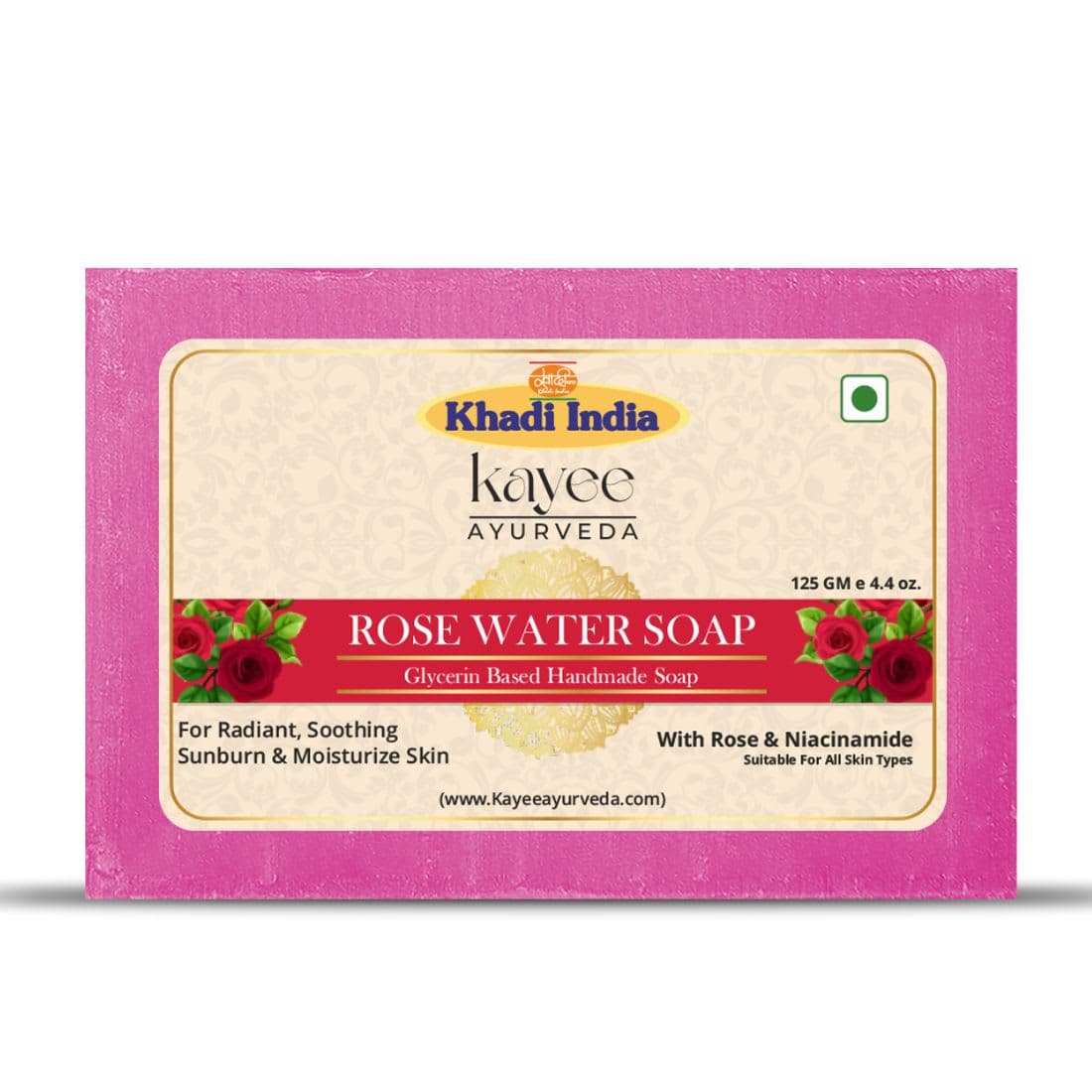 Kayee Ayurveda Khadi Rose Soap 125gm