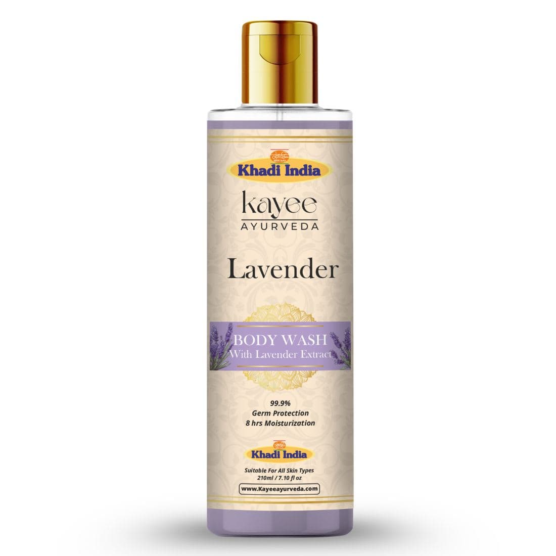 Kayee Ayurveda Khadi Lavender Body Wash 210ml