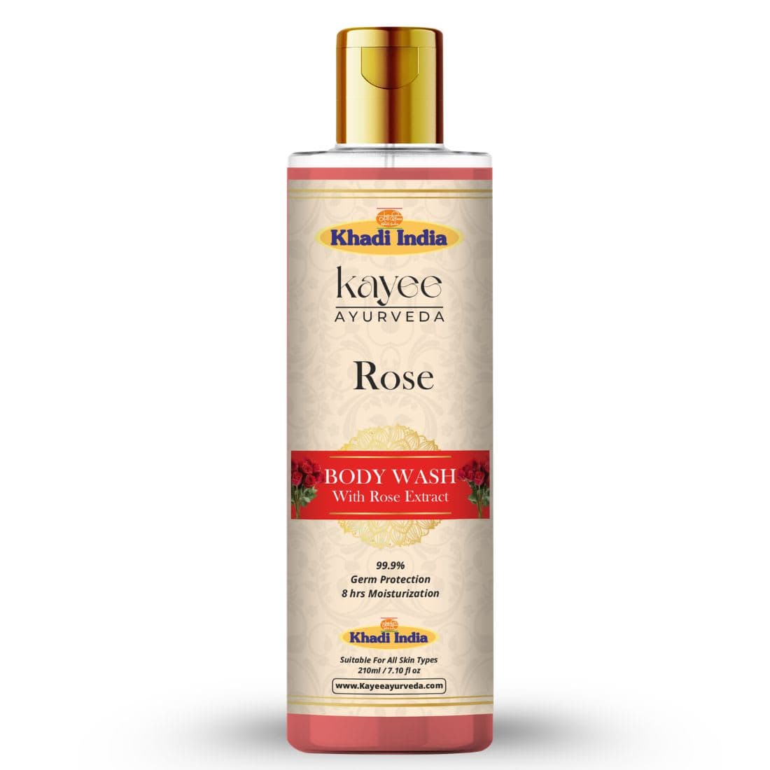Kayee Ayurveda Khadi Rose Body Wash 210ml