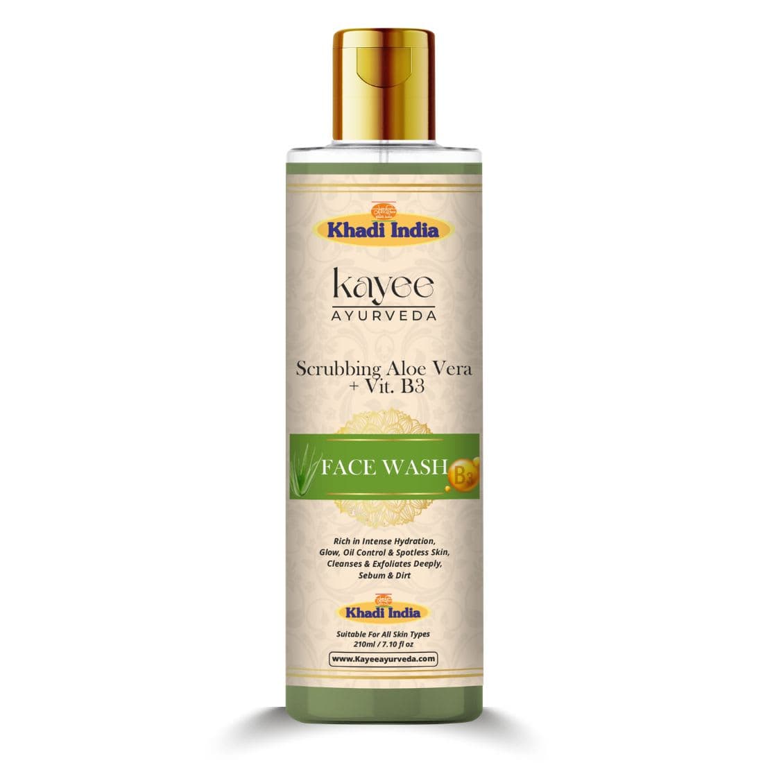 Kayee Ayurveda Khadi Scrubbing Aloe Vera Face Wash 210ml