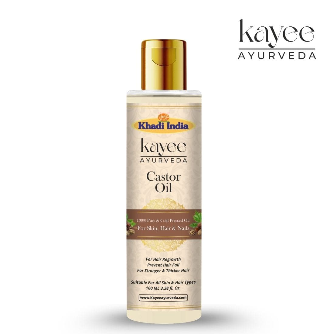 Kayee Ayurveda Khadi Castor Hair Oil 100ml