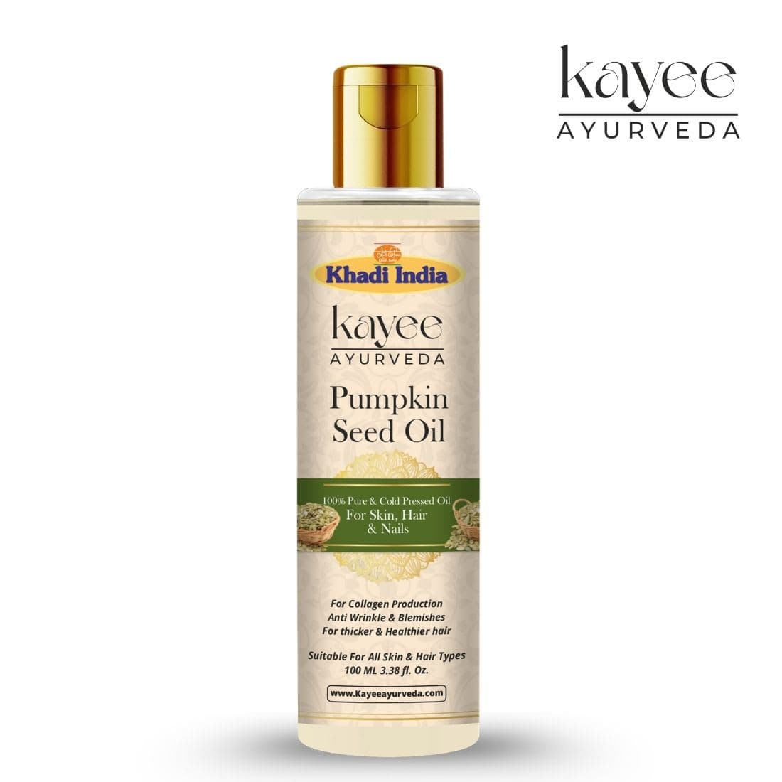 Kayee Ayurveda Khadi Pumpkin Hair Oil 100ml