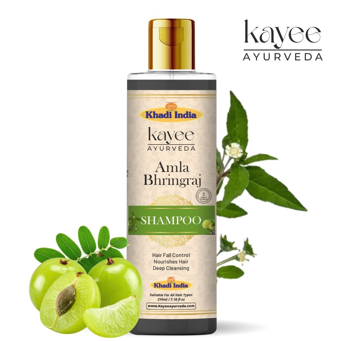 Kayee Ayurveda Khadi Amla Bhringraj Shampoo 210ml