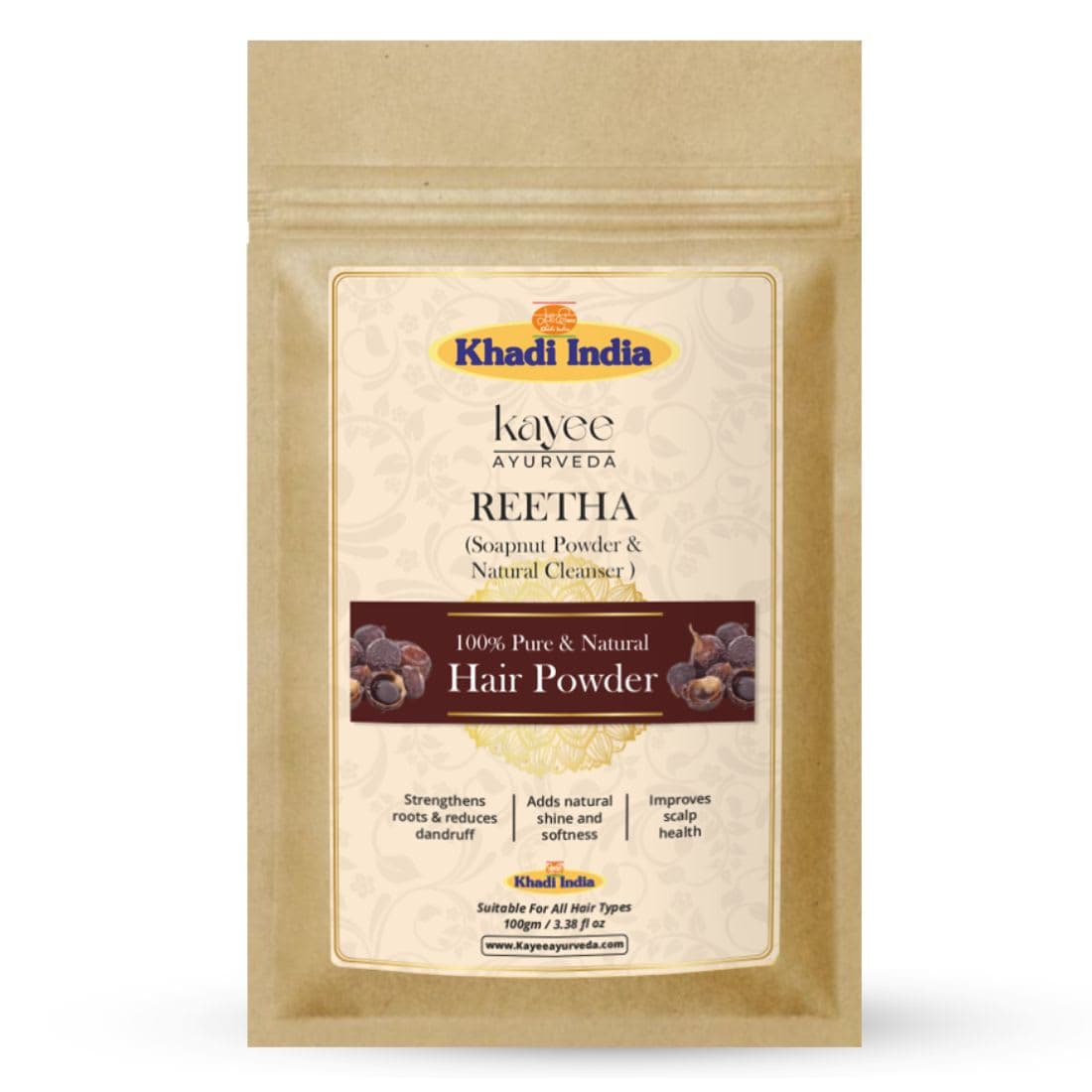 Kayee Ayurveda Khadi Reetha Hair Powder 100gm