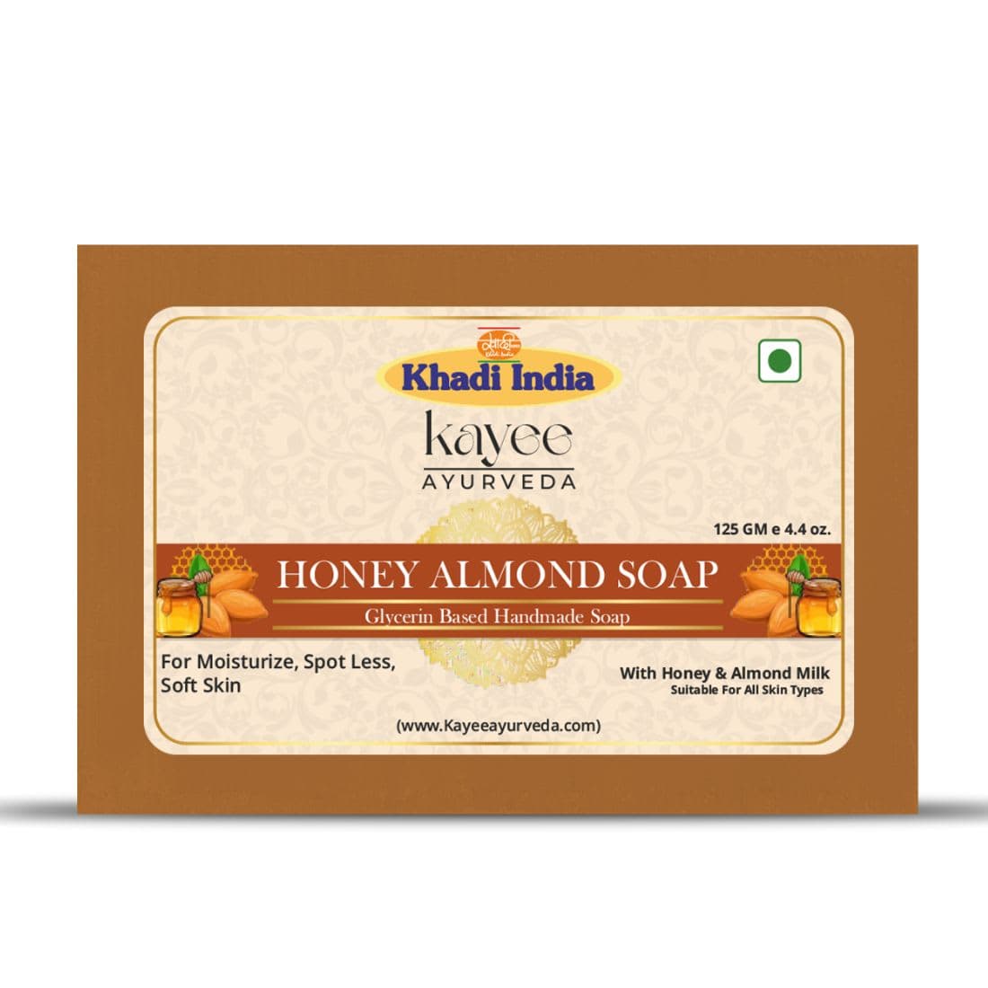 Kayee Ayurveda Khadi Honey Almond Soap 125gm