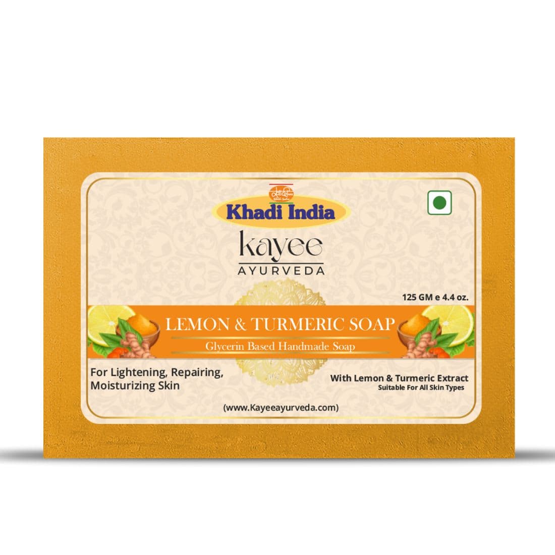 Kayee Ayurveda Khadi Lemon & Turmeric Soap 125gm