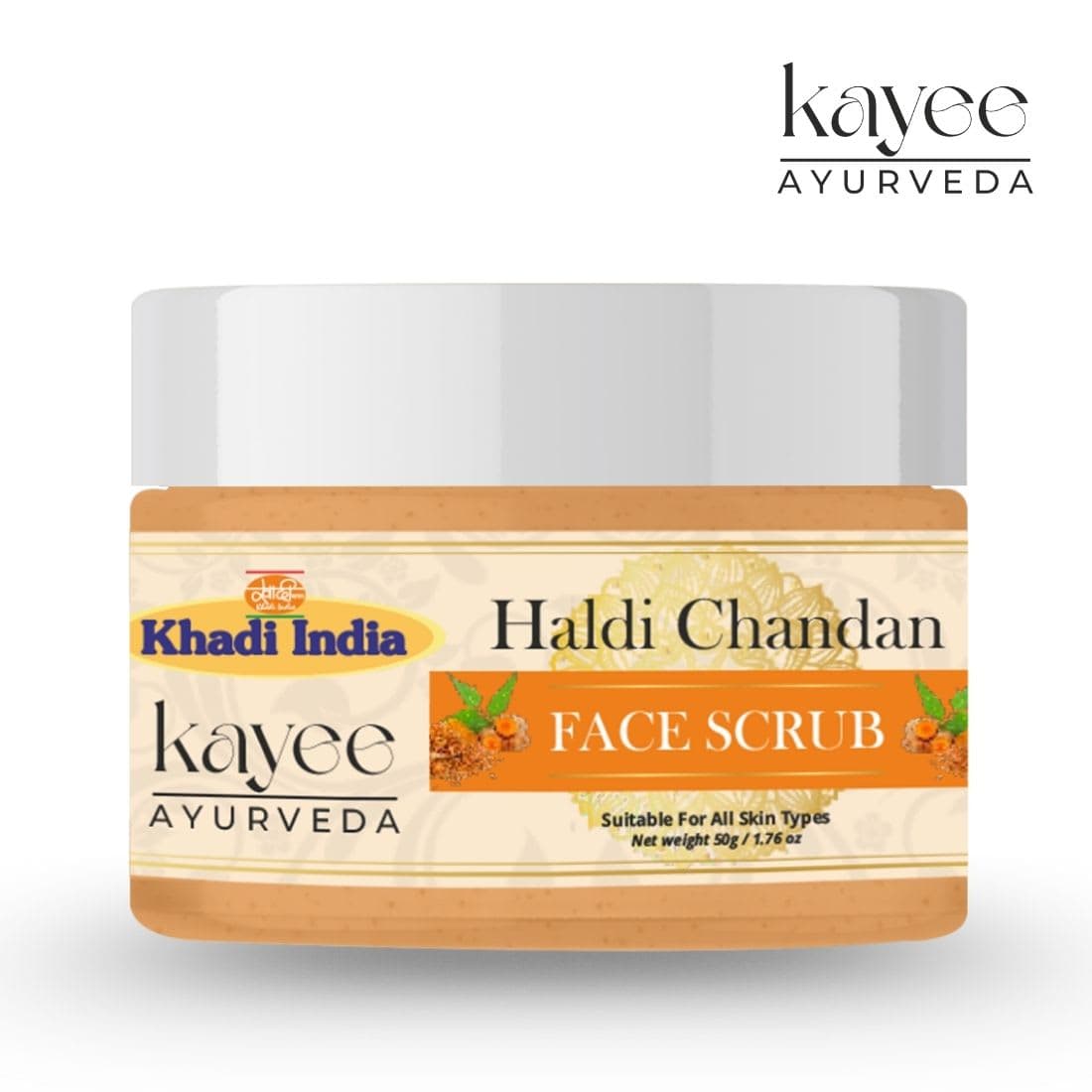 Kayee Ayurveda Khadi Haldi Chandan 50 GM Scrub 50gm