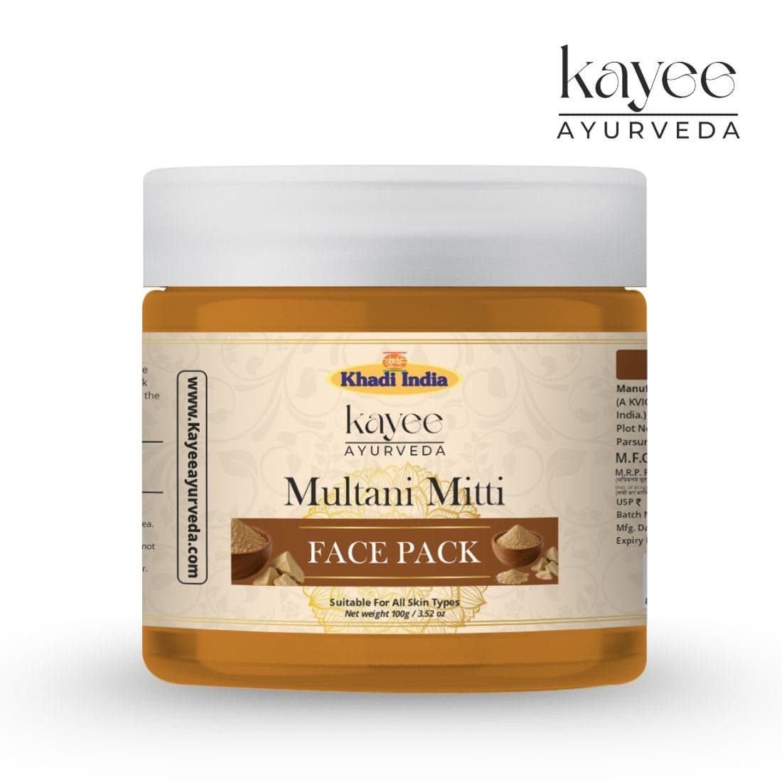 Kayee Ayurveda Khadi Multani Mitti 100 GM Face Pack 100gm